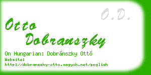 otto dobranszky business card
