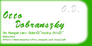 otto dobranszky business card